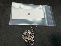 1.46g Vintage Sterling Silver 925 Box Chain Necklace 18 in M