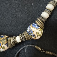 Vintage Tribal BOHO Statement Necklace Ceramic Beads,metal& Mixed Materials COOL