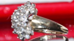 14k yellow gold ring 1.00ct natural diamond cocktail sz 5 vintage handmade 4gr