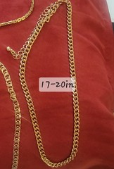 Mostly Vintage Lot 5 Gold Tone Choker Chain Necklaces 16-17 inches