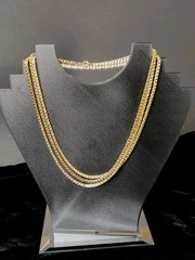 Vintage Gold Tone Box Chain 54-in Length Multiple Ways To Wear Lightweight Retro