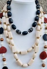 Vintage Lucite Resin & Acrylic Plastic Statement Necklace Lot (3 Pieces)