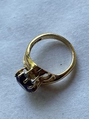 Vintage 17mm size (6.5 in USA) fancy ring 14k gold filled USA made