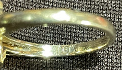 Vintage SA 10K Yellow Gold Blue Stone Ring – Size 5 – 2.33g