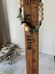 Vintage Pearls Agate, Jade & Carnelian Stone Bead Long Necklace 1960’s