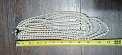 Vintage Sarah Coventry Multi Strand Faux Pearl Necklace Choker Silver Clasp 16in