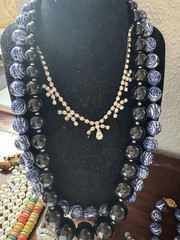 Antique Vtg to Now Rhinestone Costume Jewelry Lot 96+ Pcs Vendome Germany Silver