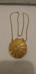 Vtg Estée Lauder Perfume Compact Pendant Necklace