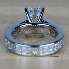 2Ct Art Deco Style Lab Created Diamond Engagement Wedding 14K White Gold FN Ring