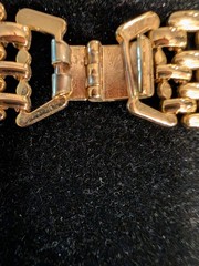 Vintage Classic Panther Chain Link Statement Goldtone Chocker Necklace