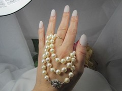 Antique Art Deco Hand-Knotted Baroque Pearls & Rubies Timeless Classic Necklace