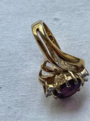 Vintage 17mm size (6.5 in USA) fancy ring 14k gold filled USA made