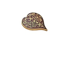 MMA Metropolitan Museum of Art Red Enamel Heart Pin Signed C836