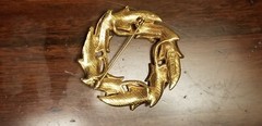 VINTAGE MODE ART LEAF BROOCH PIN
