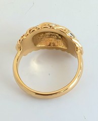 Vintage 80’s AVON Gold Tone Rhinestone Dome Cocktail Ring Sz 9.5