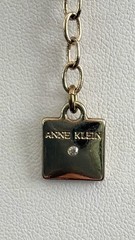 Vintage Anne Klein Glamorous Lg. Faux Pearl Necklace Lustrous White & Gold Tone