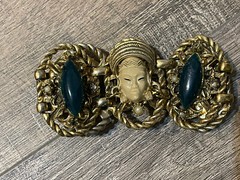 Vintage Selro Selini blackamoor Asian princess Bracelet 7.5”