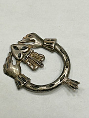 Vintage 925 Sterling Silver Irish Claddagh Pendant Charm