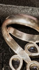 Chunky Sterling Silver 925 Bold Iolite Wrap Band Ring Size 8