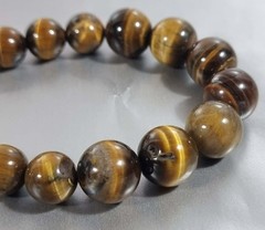 Vintage Graduated Tiger’s Eye Beaded Necklace Natural Stone 51cm