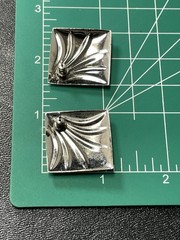 Vintage 1.1” Abstract Silver Tone Metal Earrings