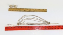 Vintage NECKLACE Clip EARRINGS Jewelry SET Multi Strand Faux Pearl