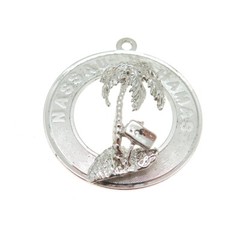 925 Sterling Silver Vintage Nassau Bahamas Palm Tree Charm Pendant
