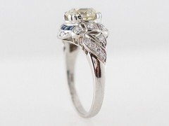 Art Deco Antique 3.20 Ct Diamond Vintage Engagement Ring 925 Sterling Silver