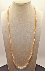 Vintage Freshwater Pearl 24 Inch Gold Filled Clasp Necklace