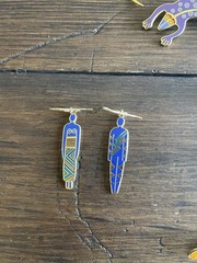 Vintage Laurel Burch Jewelry Lot Earrings Brooch Pin Pendant 1990s 1980s