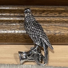VTG Signed TORTOLANI SILVER Tone FALCON Hawk FALCONRY Pin BROOCH