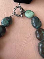 Vintage Turquoise Gemstones In the Rough Necklace Beaded