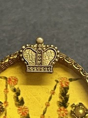 Vintage Rare Maximal Art Fashion M Letter Small Crown Brooch Pin