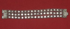 Antique Balkans Folklore ornate bracelet silver Etno