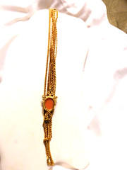 Vintage LJM Cameo Layered Long Necklace
