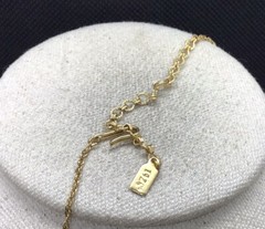 Vinatge Gold Tone Costume Floral Etched Herrignbone Chain Bracelet 7.5″ T836