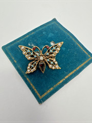 Vintage Butterfly Brooch Lot Signed Gerry’s Money Marvella Mother of Pearl READ