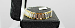 Brushed Silver Tone Engravable SPEIDEL ID Bracelet Brushed Silver Tone 8″ NIB