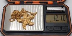 Vtg Avon Textured Starfish Necklace & Earring Set Ocean Beach Nautical