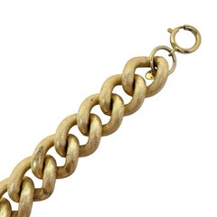 Vintage Erwin Pearl Gold Tone Necklace Large Textured Links Statement