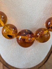 Vintage Baltic Amber Graduated Bead Necklace 132g 24″ UV Reactive Estate