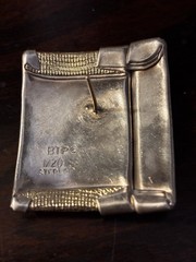 Huge 18K Gold & Sterling Silver Earrings Designer Signed BTP 22.9 Grams