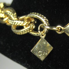 CN Necklace Women Goldtone 36 In VTG 90s Estate Graduating Yellow Beaded Chain