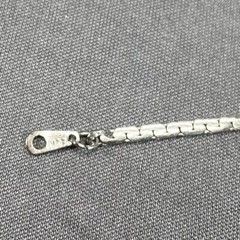 Vintage Silver Tone Necklace Signed Korea 24″ Spring Ring Closure