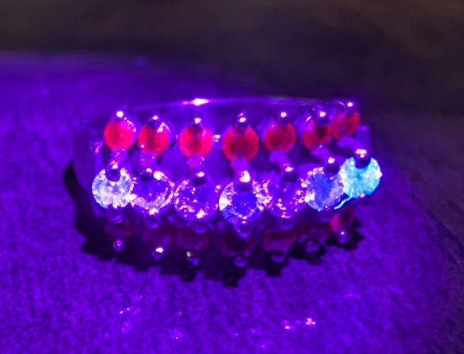 14K Yellow Gold 3 Row Diamond and Ruby Ring 3.2 grams – Size 5.5-6