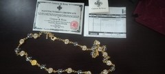 Camrose & Kross Jacqueline Kennedy Crystal Orb Bezel Style Long Necklace Gold