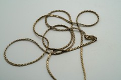 Vintage Sterling Silver Flat Rope Chain Necklace 30″ x 2mm 8.6g JB43