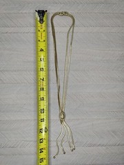 Signed Francois Necklace Pendant Gold Tone Finish 15″ Two Strand Vintage PB