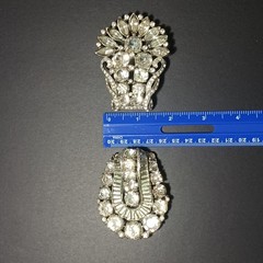 Pair Eisenberg Original Brooch Fur Clip (2) Large Vintage Jewelry Brooches