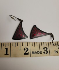 Vintage Sea Gems Celtic Lands Cloisonne Enamel Earrings